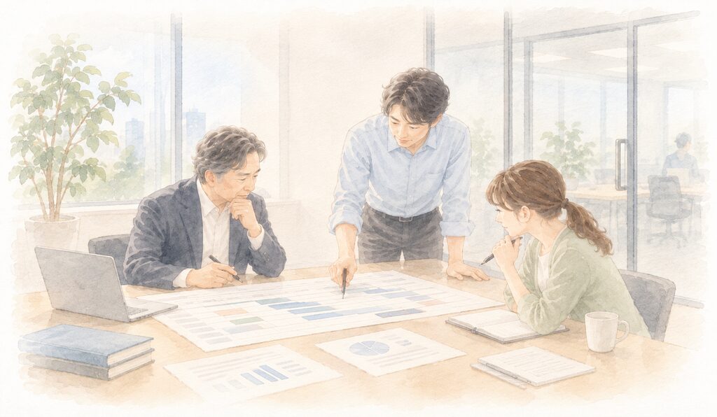 採用・育成・外部の力で施策を担当できる人をそろえる